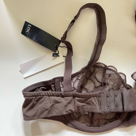 🆕 Lou Paris Smoke Grey Lace Bra - Women’s Size 38B / B38 - Picture 7 of 11